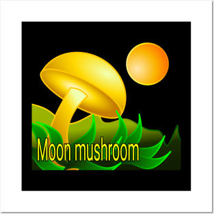 Moon mushroom Posters and Art